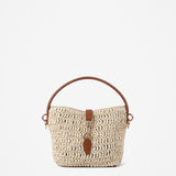 Jolie Multiway Mini Straw Bag in Beige