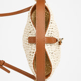 Jolie Multiway Mini Straw Bag in Beige