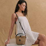 Jolie Multiway Mini Straw Bag in Tan