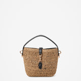 Jolie Multiway Mini Straw Bag in Tan
