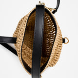 Jolie Multiway Mini Straw Bag in Tan