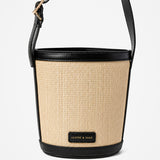 Maeva Mini Bucket Bag in Beige