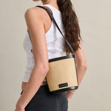 Maeva Mini Bucket Bag in Beige