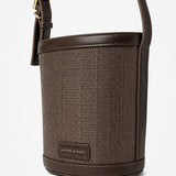 Maeva Mini Bucket Bag in Brown