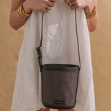 Maeva Mini Bucket Bag in Brown