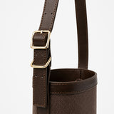 Maeva Mini Bucket Bag in Brown