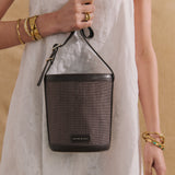 Maeva Mini Bucket Bag in Brown