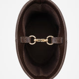 Maeva Mini Bucket Bag in Brown