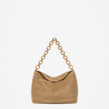 Reverie Metallic Beaded Chain Bag in Gold