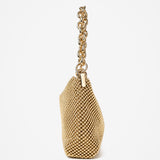 Reverie Metallic Beaded Chain Bag in Gold
