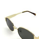 L&S Round Metal Oval Sunglasses in Black