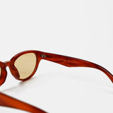 L&S Megan Oval Frame Sunglasses in Tort