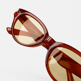 L&S Megan Oval Frame Sunglasses in Tort