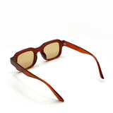 L&S Goutte Angular Sunglasses in Brown