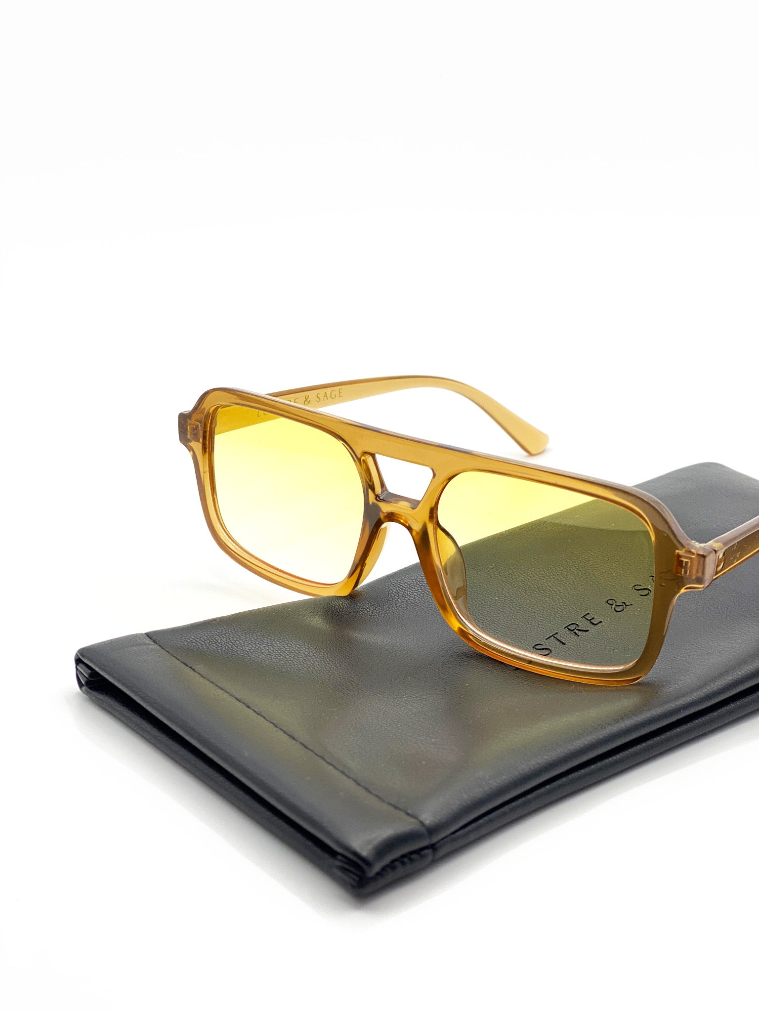 L&S Paris Aviator Sunglasses in Latte