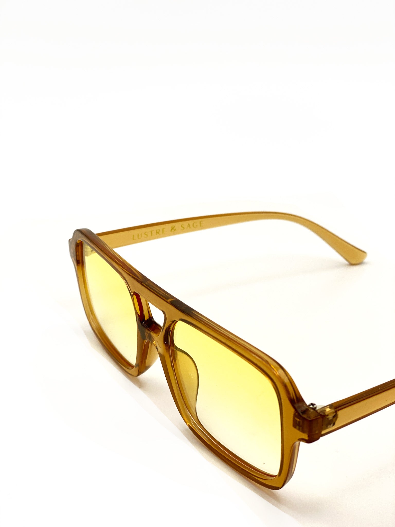 L&S Paris Aviator Sunglasses in Latte
