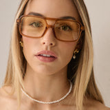 L&S Paris Aviator Sunglasses in Latte