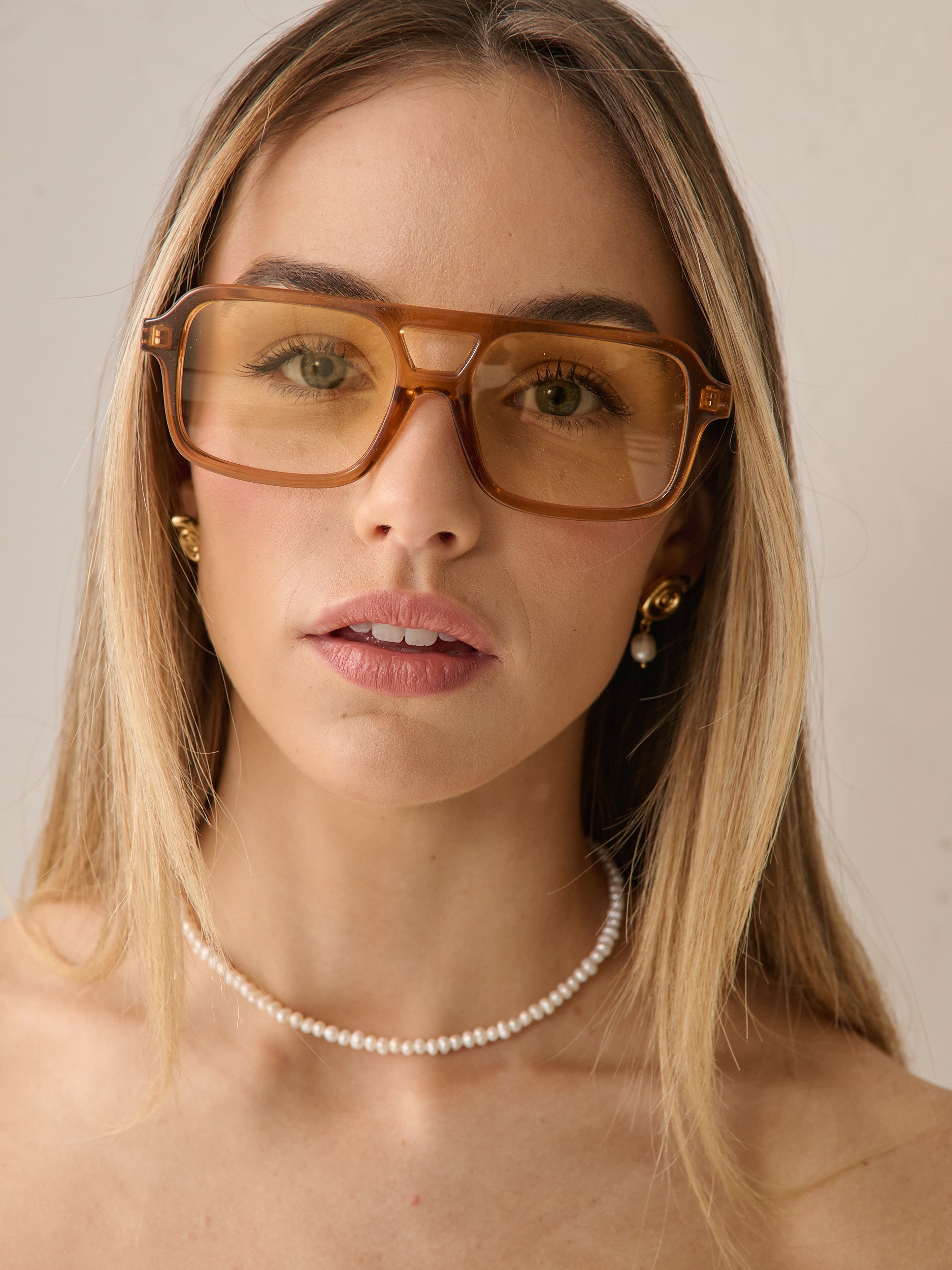 L&S Paris Aviator Sunglasses in Latte