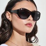 Billie Oversized Sunglasses in Black