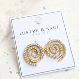 L&S Basic Swirl Gold Plated Earrings