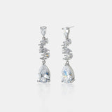 L&S Elena Crystal White Gold Plated Earrings