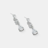 L&S Elena Crystal White Gold Plated Earrings