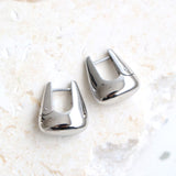 L&S Capri Everyday Hoop Earrings in Silver