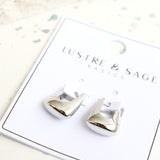 L&S Capri Everyday Hoop Earrings in Silver