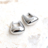 L&S Capri Everyday Hoop Earrings in Silver