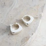 Nora Huggie Sterling Silver Plated Earrings