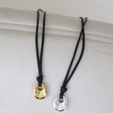 Kaia Rope Charm Necklace in Silver