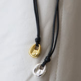 Kaia Rope Charm Necklace in Gold