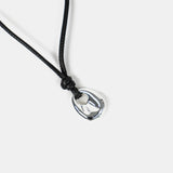 Kaia Rope Charm Necklace in Silver