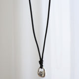 Kaia Rope Charm Necklace in Silver