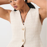 Kaia Rope Charm Necklace in Silver