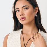 Kaia Rope Charm Necklace in Silver