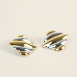 L&S Basic Croffle Statement Earrings