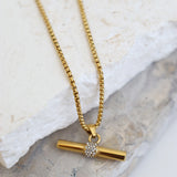 Vivienne T-Bar 18K Gold Plated Necklace