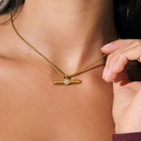 Vivienne T-Bar 18K Gold Plated Necklace