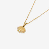 Elara Clam Shell Gold Plated Necklace