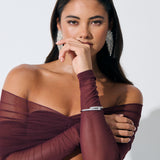 Seren Diamanté Sterling Silver Plated Bangle