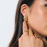 Midas Swirl 18K Gold Plated Earrings