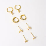 Summer 18K Gold Stacker Earring Set