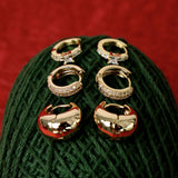 Duet 18K Gold Plated Earring Set