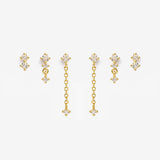 True Romantics Gold Stacker Earring Set