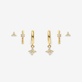Celin Gold Stacker Earring Set