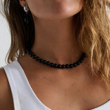 Talia Black Beaded Necklace