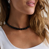 Talia Black Beaded Necklace