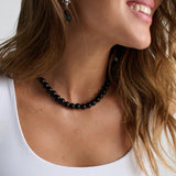 Talia Black Beaded Necklace