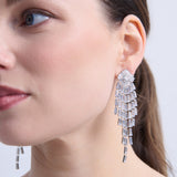 Noir Rhinestone Chandelier Earrings